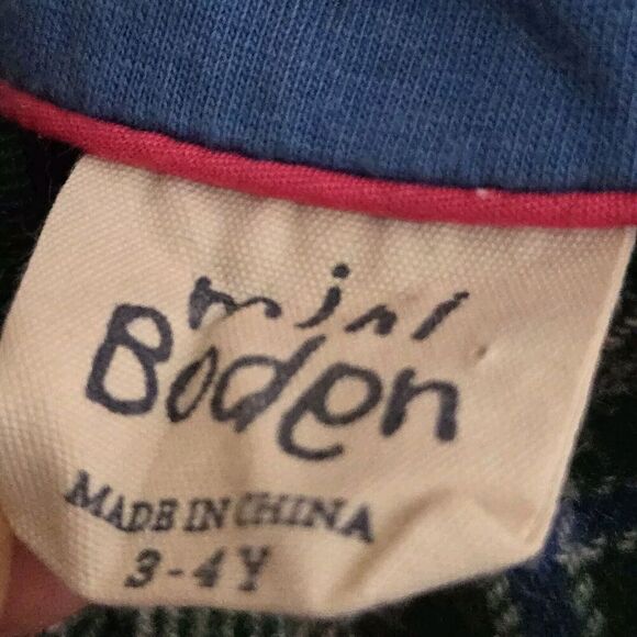 Mini Boden Casual Sleeveless Dress Plaid PinnieDog For Girls 3-4 Years Old - Picture 4 of 6